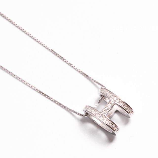 SSA เกาหลี 925 เงินตัวอักษร H จี้ Rhinestone Vintage อินเทรนด์สร้อยคอหญิง AH7