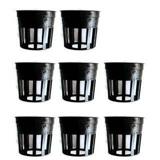 Papamami Pots Round Black Plastic กระถางพลาสติกกลมสีดำ 1 นิ้ว 8ใบ