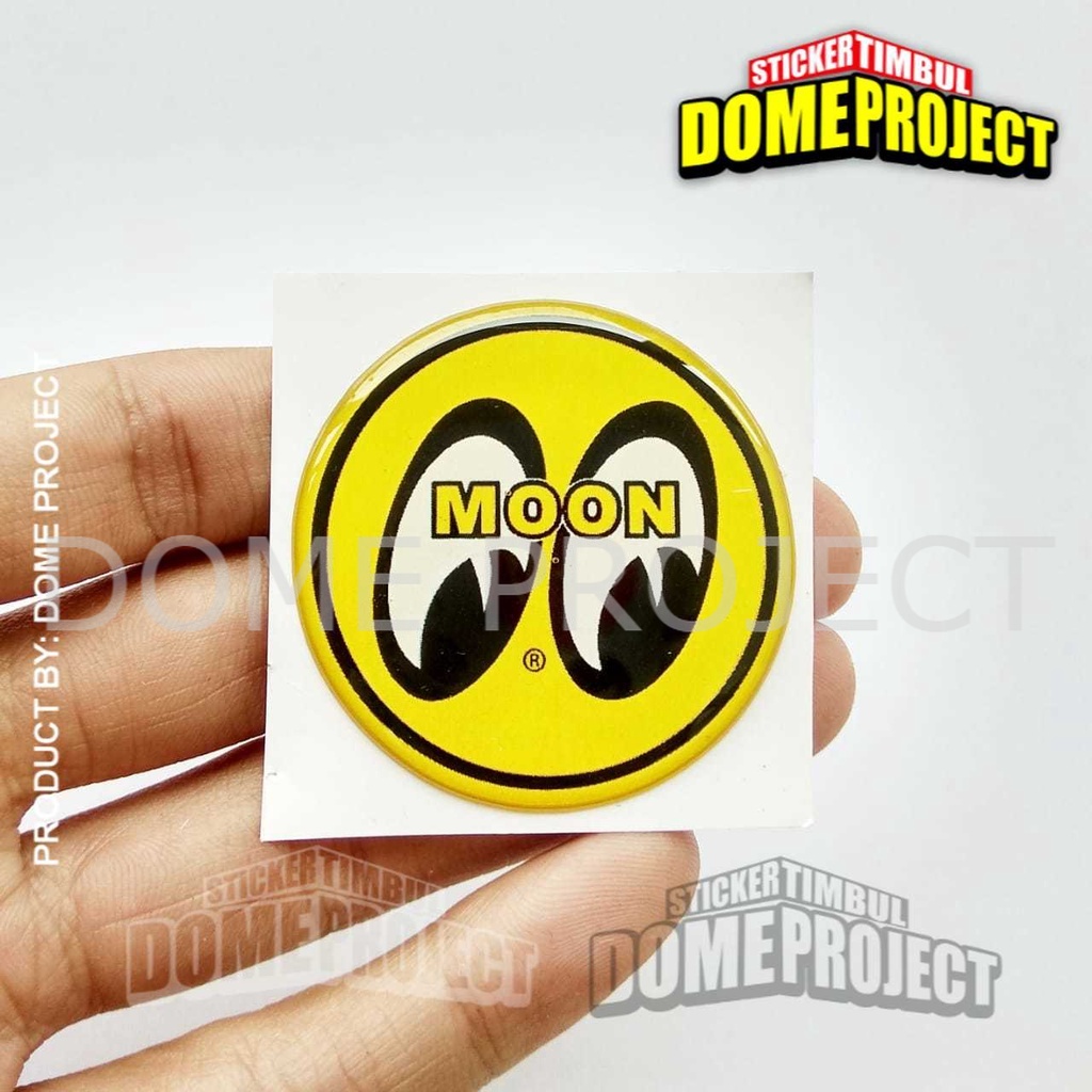 Mooneyes สติกเกอร์ทรงกลม ลายสัญลักษณ์ ยืดหยุ่น อุปกรณ์เสริม สําหรับรถจักรยานยนต์