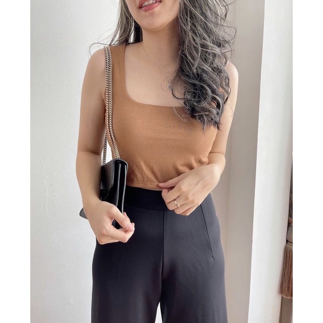 LILY TANKTOP / SIMPLE PLAIN TANKTOP TOP / เกาหลี TOP / SIMPLE TANKTOP / เสื้อยืด TANKTOP / EC 8655