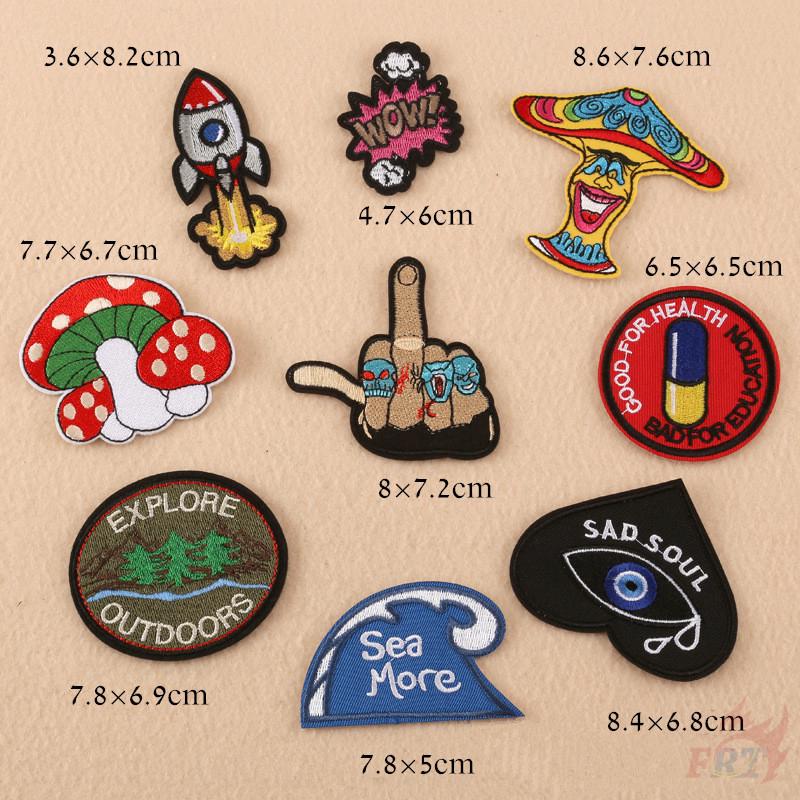 แผ่นป้ายเย็บปักลายสไตล์พังก์ DIY 1 ชิ้น（☸ VSCO Patch ☸）