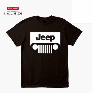 เสื้อยืด พิมพ์ลายโลโก้รถยนต์ Jeep Font