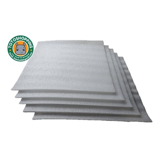 EPE FOAMแผ่นสีขาว หนา5mm ขนาด60x60cm โฟมฉนวนกันกระแทกห่อสินค้าหรือเป็นฉนวนกันความร้อน