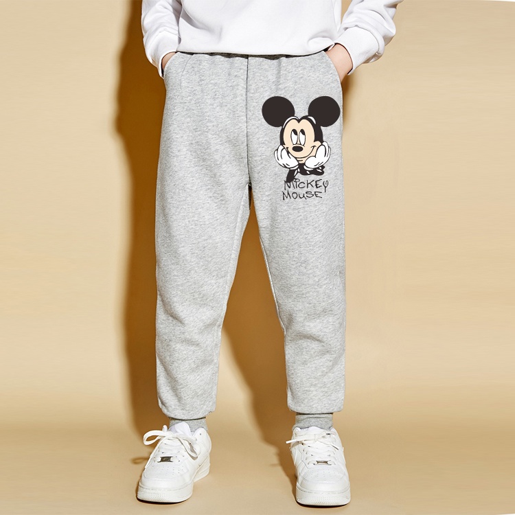 K150กางเกงกีฬาเด็กขายาวใส่ได้ทั้งเด็กชายและเด็กหญิง ลายการ์ตูนน่ารั มีหลายไซส์(110CM-160CM)