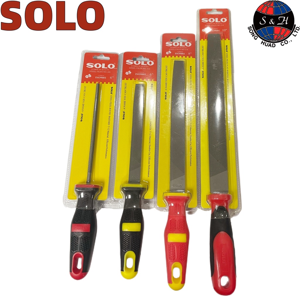 SOLO ตะไบแบนละเอียด ขนาด 6 /8 /10 นิ้ว รุ่น 213/ 241/ 214 ของแท้ 100%