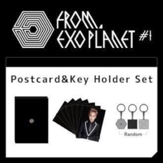 EXO THE LOST PLANET GOODS : POSTCARD + KEYHOLDER SET เอ็กโซ โปสการ์ด