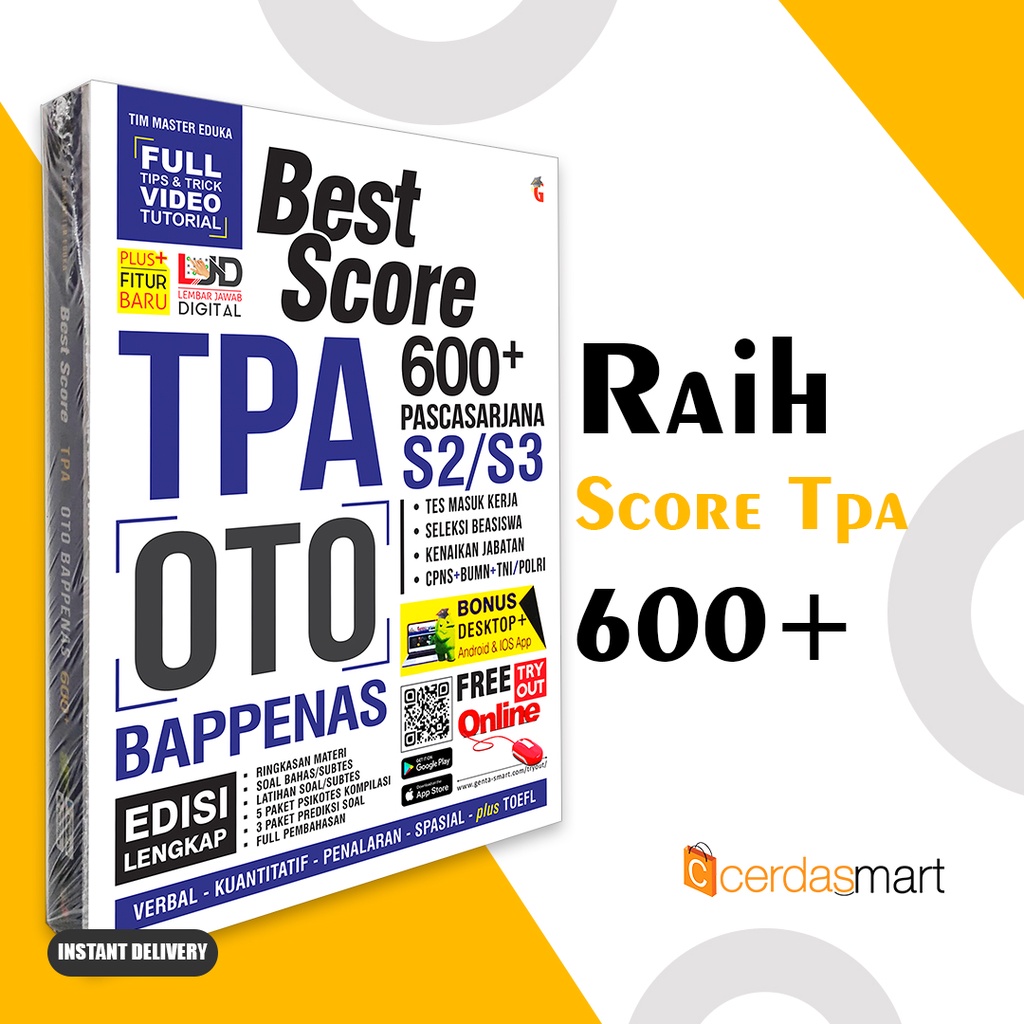 TPA BOOK - PSYCHOLOGICAL TEST BOOK - BEST SCORE TPA OTO BAPPENAS 600+