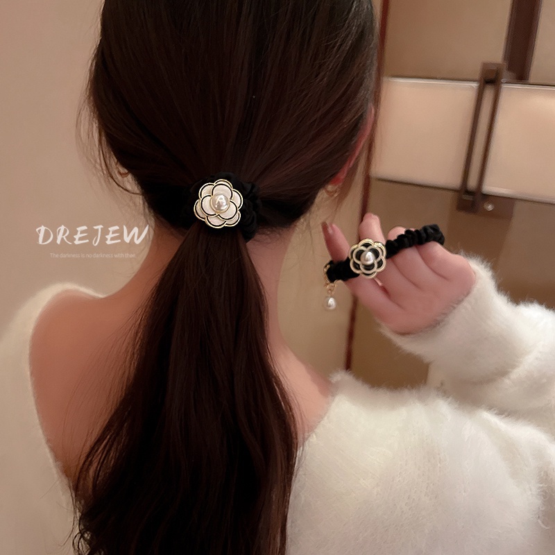 DREJEW ที่คาดผม ลายดอกคามิเลีย แบบเรียบง่าย สไตล์เกาหลี สําหรับผู้หญิง