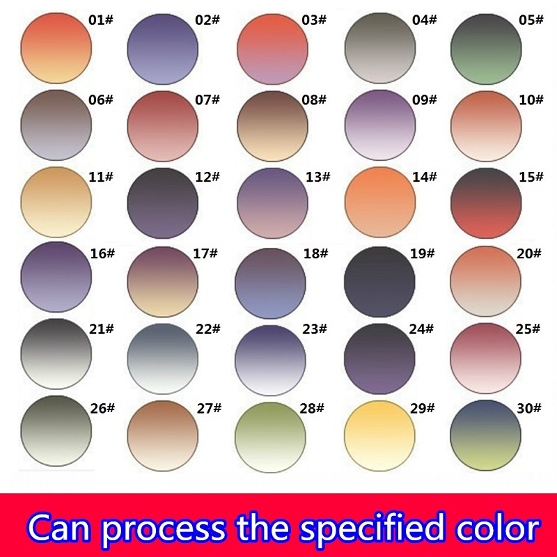 1.56 1.61 1.67 Tinted Gradient Lens Dyeing Color Optical Lenses ...