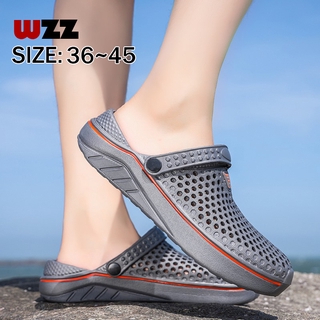 READY STOCK WZZ Men Hollow out Sandals Summer Hole Shoes รองเท้าแตะแบบสวม แฟชั่น สำหรับทุกเพศ ไซซ์ 36-45