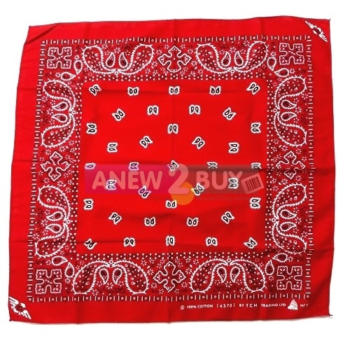 ผ้าผูกผม ผ้าพันคอลายเพสลีย์ ลายลูกน้ำ Vintage Paisley Bandana