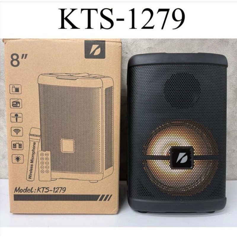 ลำโพงบลูทูธ​ KTS-1279 ลำโพง​ดอก​ 8นิ้ว แถมไมค์ลอย​ ปรับเบสได้​ ปรับกลางแหลมได้​ เบสแน่นๆ