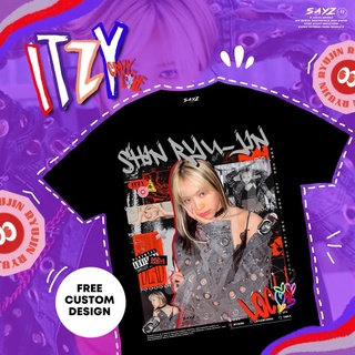 ผ้าฝ้าย 100%(+FREEBIES) เสื้อยืดลําลอง แขนสั้น พิมพ์ลาย Shin Ryujin ITZY Loco Album ver สําหรับผู้ชายS-3XL