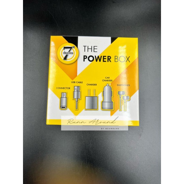 อุปกรณ์ชาร์จแบตพร้อมหูฟัง 5 in 1 THE POWER BOX 7degrees