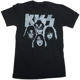 เสื้อยืดคอกลมเสื้อยืด ทรงหลวม ลายวงร็อค Kiss Rocks สําหรับผู้ชายS-4XL