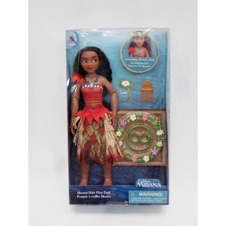 🌴Moana Hair Play Doll🏝ตุ๊กตาโมอน่าพร้อมเครื่องประดับผม🎀นำเข้าจากดิสนีย์สโตร์อเมริกา🇺🇸✈️ของแท้ 100%👍🏻