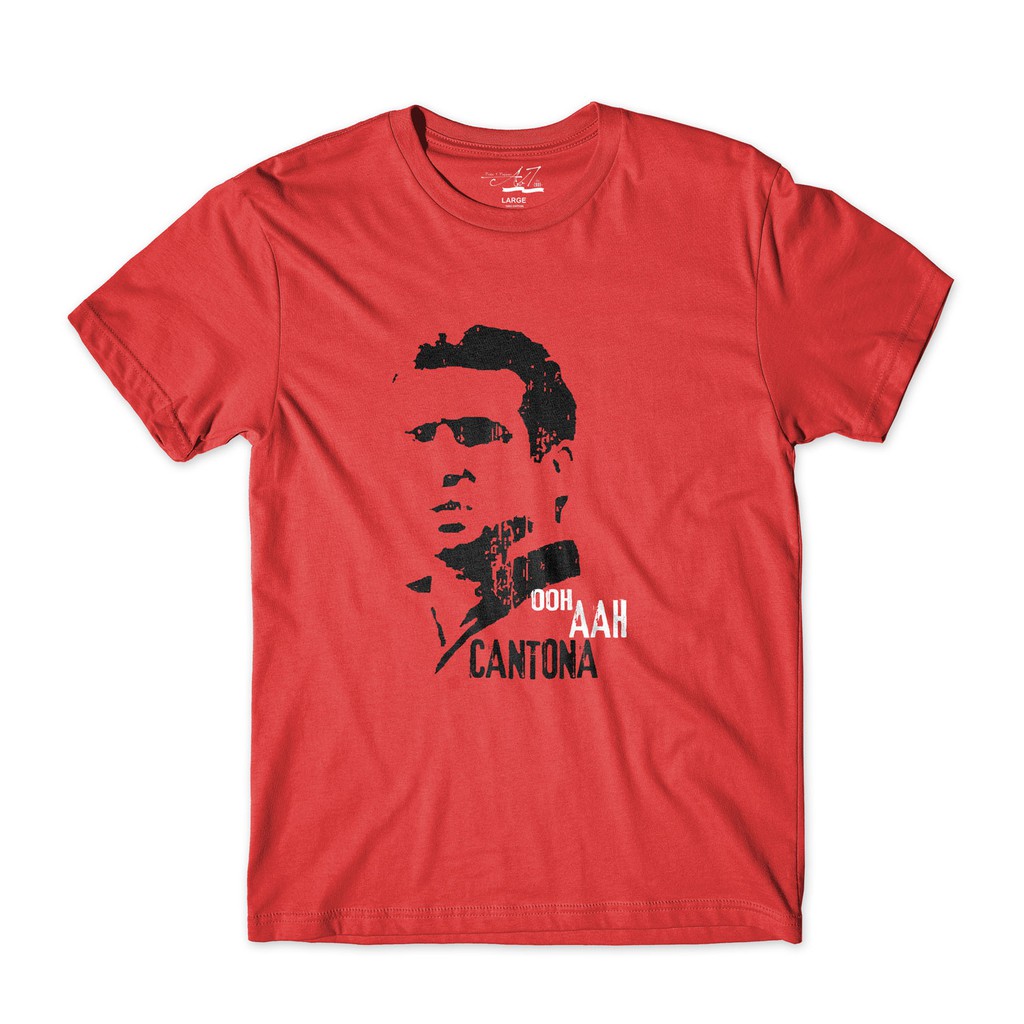 Ohh AHH CANTONA TSHIRT สีแดง