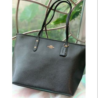 COACH TOTE ZIP BLACK