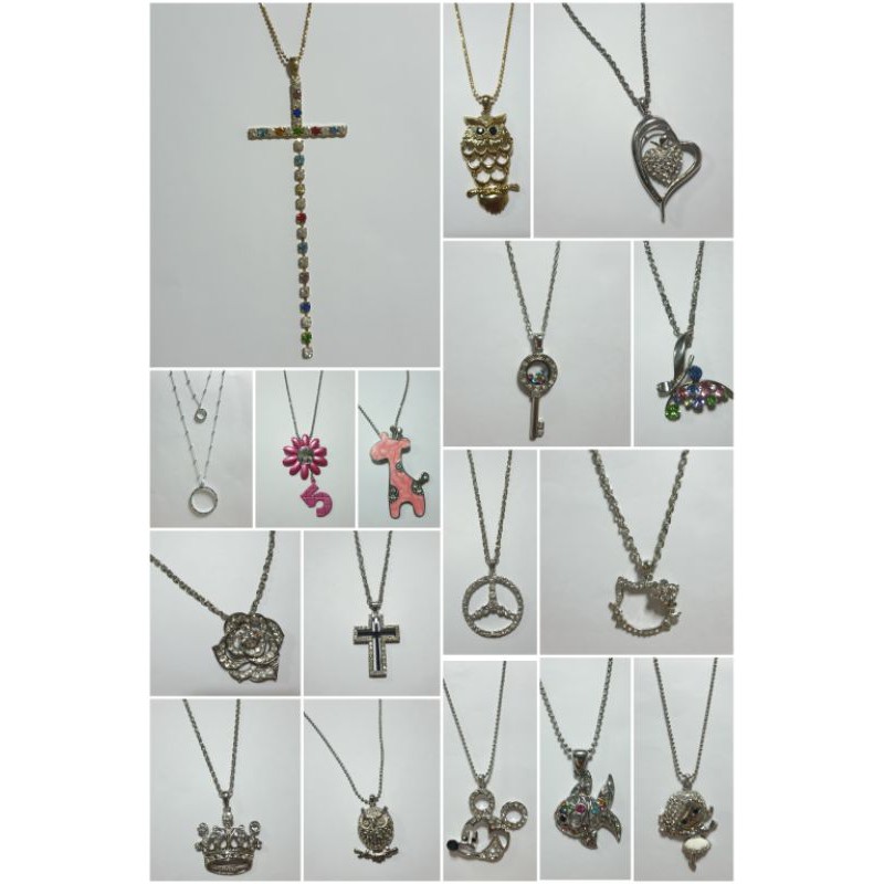 สร้อยคอ พร้อมจี้ ขายเหมา17เส้น 2#B(5P)