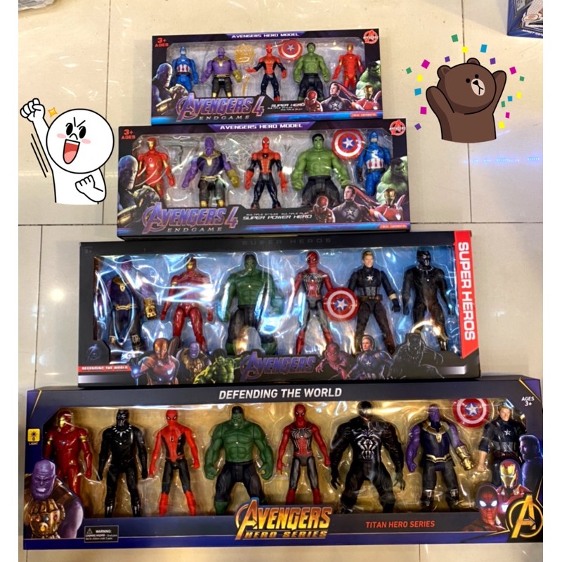 ***พร้อมส่งแกรปในกทมและปริมณฑล***โมเดลฮีโร่คละกัน 5-6 ตัว เล็ก กลาง ใหญ่ จัมโบ้ 💗