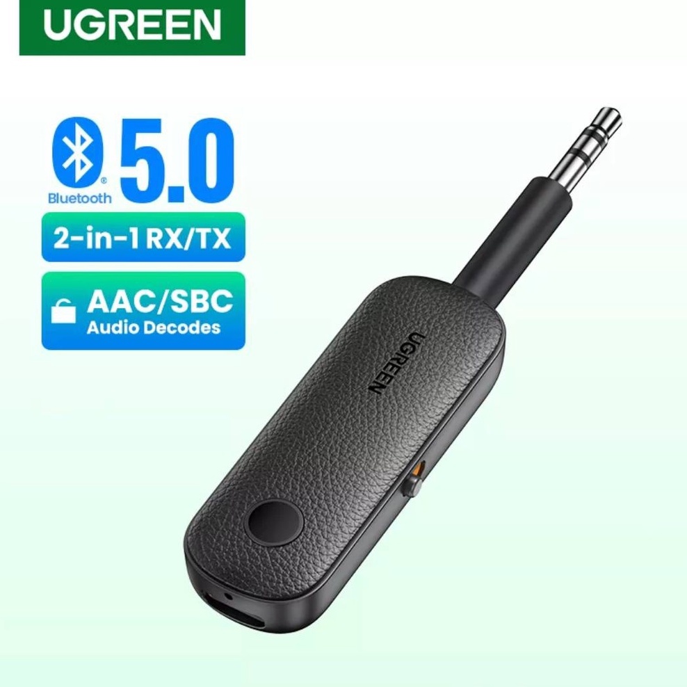 UGREEN รุ่น 80893 อะแดปเตอร์ รับ-ส่ง Bluetooth5.0 Receiver & Transmitter (2In1) สําหรับลําโพงรถยนต์,TV,computer, PS4