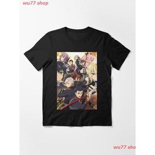 2022 Seraph Of The End: Battle In Nagoya Essential T-Shirt เสื้อยืด ดพิมพ์ลาย เสื้อยืดผ้าฝ้าย คอกลม cotton แฟชั่น sale U