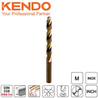 KENDO 10312004 ดอกสว่านเจาะสแตนเลส(โคบอลท์) 12.0 × 151mm (1 ชิ้น/แพ็ค)