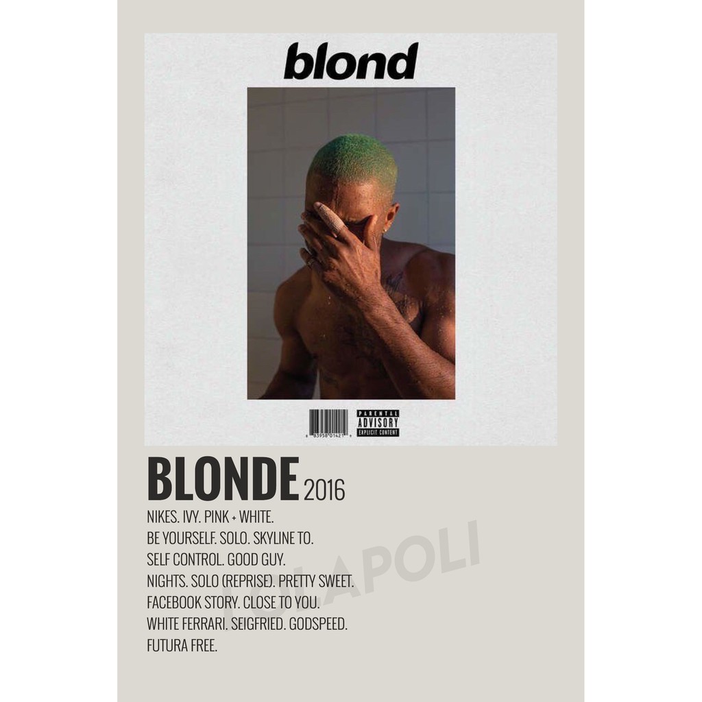 โปสเตอร์ปกอัลบั้มสีบลอนด์ - Frank Ocean