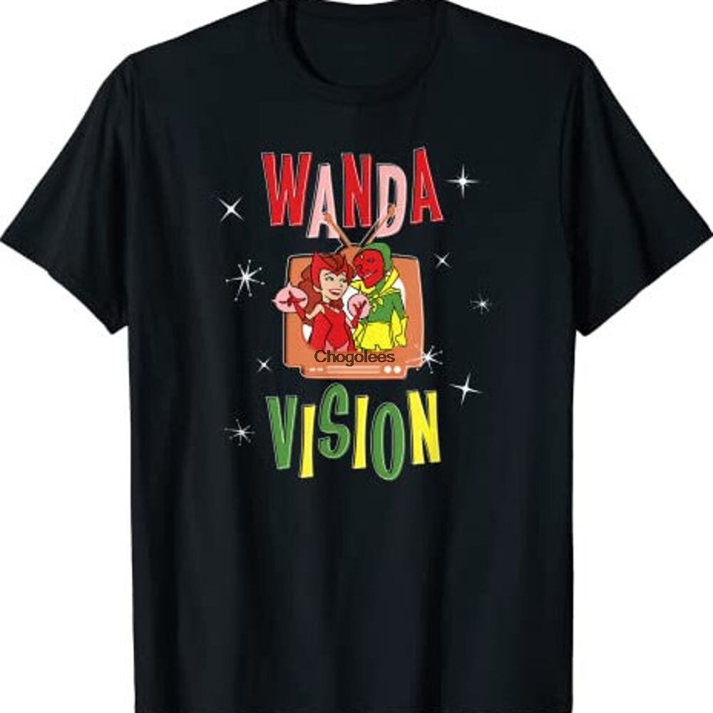 Wandavision Wanda & Vision Retro Tv งานศิลปะ Wanda Vision คู่ Tv Series แสดง Wandavision Tv