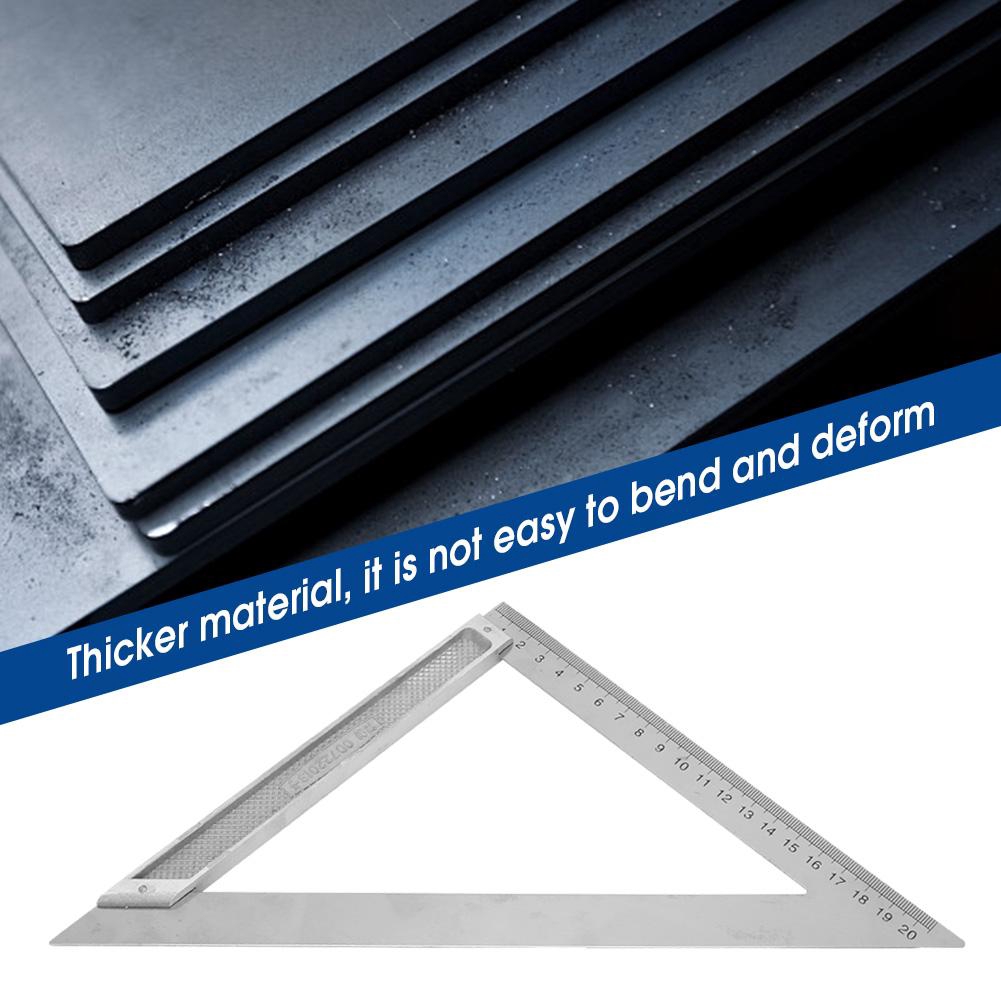 Meter Aluminum 9in Horizontal Angle Alloy Ruler / 7 Triangle Triangle