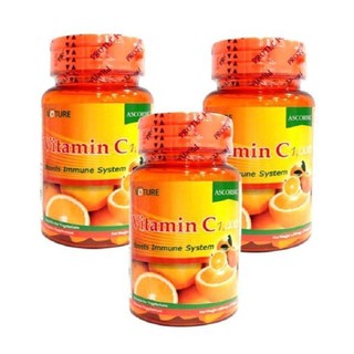 Nature VitaminC 1000 Vitamin USA วิตามิน ซี 30 เม็ด (3 กระปุก)