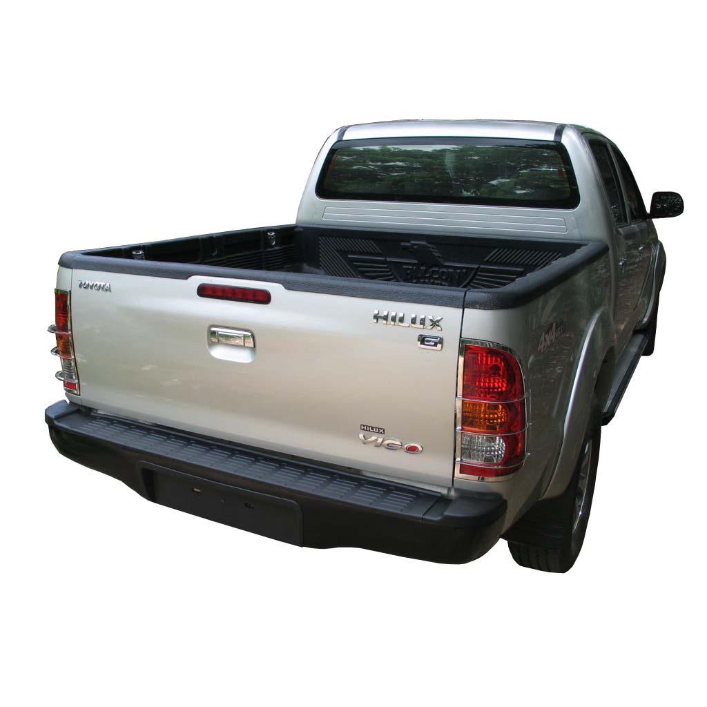 กันชนท้ายวีโก้ Toyota Hilux Vigo 2004-2015 กันชนท้ายสีดำ สำหรับวีโก้ทุกรุ่นปี Rear Bumper (Made in Thailand) - รูปที่ 4