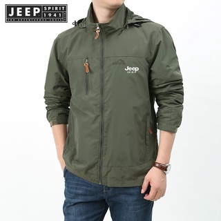 JEEP SPIRIT 1941 ESTD เสื้อแจ็กเก็ต กันน้ํา สําหรับผู้ชาย (2 กระเป๋า) - Quechua