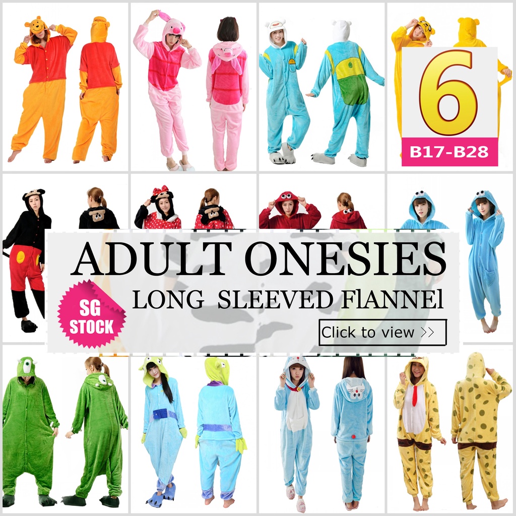 Onesie สัตว์ N การ์ตูนเครื่องแต่งกาย Unisex Onesies คอสเพลย์การ์ตูน- (กลุ่ม B17-B28)