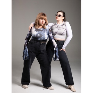 Meatygals - กางเกงยีนส์ขายาวสำหรับสาวอวบ สี Midnight