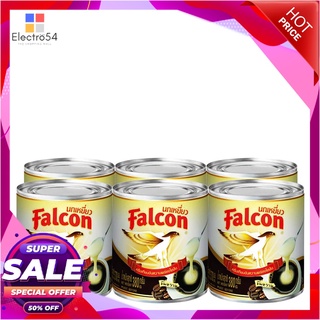 นกเหยี่ยว ครีมเทียมข้นหวาน 380 กรัม x 6 กระป๋องกาแฟและครีมเทียมFalcon Sweetened Condensed Non Dairy Creamer 380 g X6 can