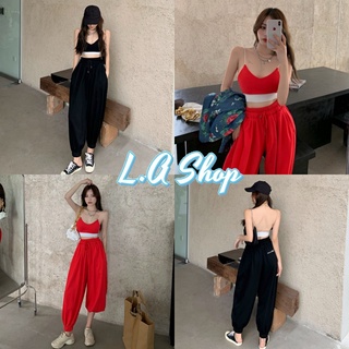 L.A Shop-​พร้อมส่ง ชุดเซ็ท เสื้อสายเดี่ยว+กางเกงขายาว สุดเซ็กซี่มี2สีให้เลือก "DX-Set-BlackRed" 07