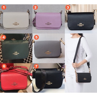 Coach 77979 76700 76698 Small Jes Messenger ผู้หญิง Crossbody กระเป๋าสะพายหนังลำลอง