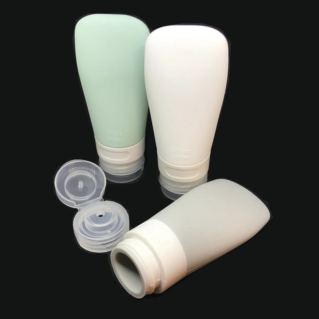 RePlanetMe Travel Tube For Liquid Toiletries (Set of 3-60 ml Bottles) ขวดแชมพูสบู่สำหรับเดินทาง (เซ็ท 3 ขวด) (110 g)