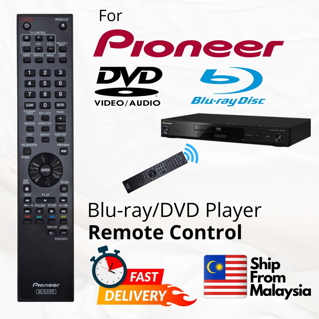 Pioneer VXX3351 เครื่องเล่น DVD Blu Ray รีโมทคอนโทรล LX55 BDP160 BDP450 RC-2420