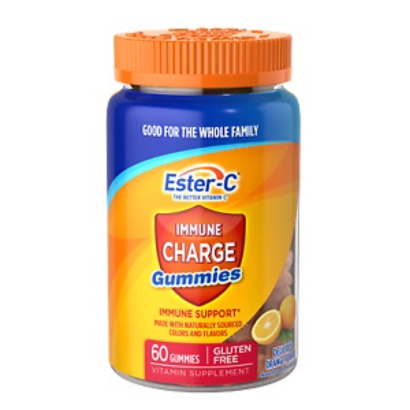 Ester-C Immune Charge Gummies Delicious Orange Flavor 60 each รสส้มแสนอร่อย