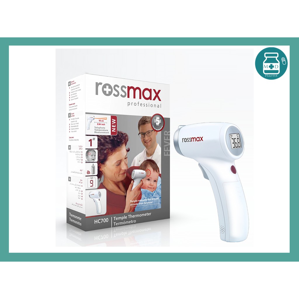 ราคาถูกสุด🔥เครื่องวัดอุณหภูมิทางหน้าผากอินฟราเรด Rossmax Thermometer  รุ่น HC700 รับประกัน 3 ปี พร้อมส่ง✨✨