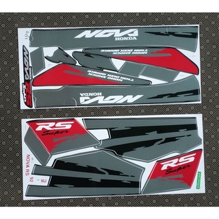 สติ๊กเกอร์ NOVA  RS Super โนวา ปี 1992 ติดรถสีดำ ราคาถูกที่สุด สีสวย คุณภาพดี