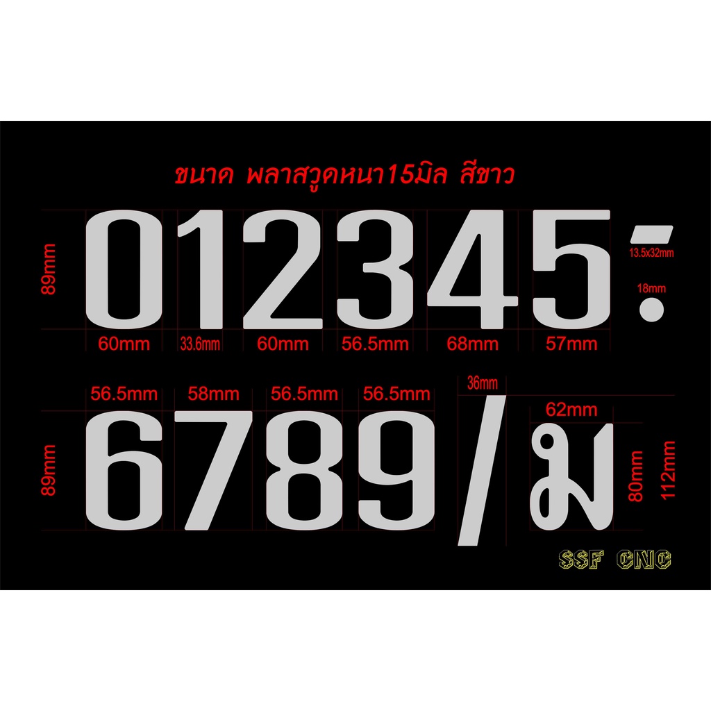 ตัวอักษร พลาสวูดเกรดภายนอกหนา15มิล สีขาว