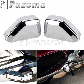 PA รถจักรยานยนต์ Chrome ABS Saddlebag Cover Guard Protector สำหรับ Honda Goldwing GL1800 Gold Wing Tour DCT ถุงลมนิรภัย2