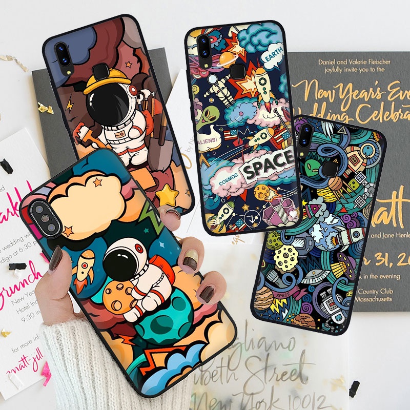 ปลอกอ่อน Redmi 4A 4X 5A 5 Plus 6A 6 Pro 7 7A 8 8A เคสโทรศัพท์ซิลิโคน QS15 นักบินอวกาศนักบินอวกาศ