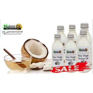 set 6ขวด สุดคุ้ม น้ำมันมะพร้าวสกัดเย็น100% ขนาด 250 ml. Extra Virgin Coconut Oil กินได้ ทาผิว หมักผม นวดตัว กินลดน้ำหนัก