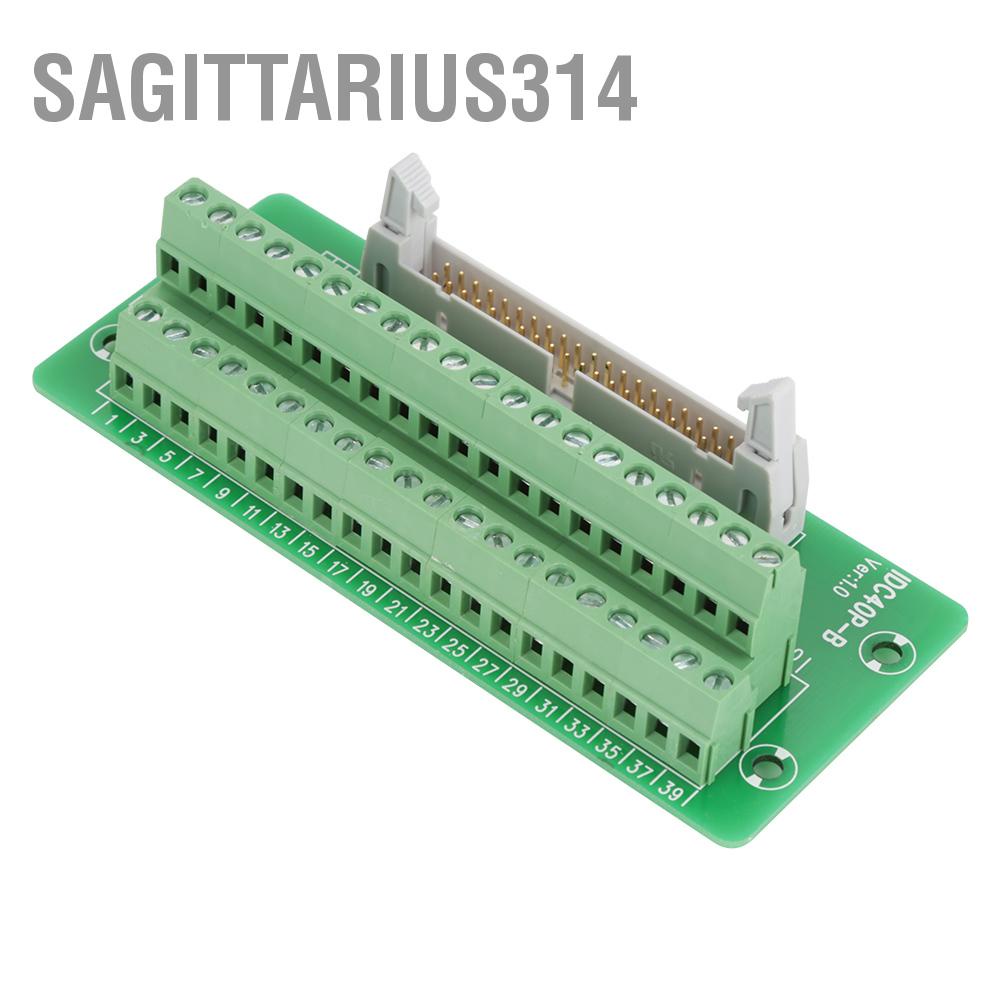 Sagittarius314 IDC40P 40Pin Male Header Breakout Board Terminal Block Connector PLC Interface with Bracket