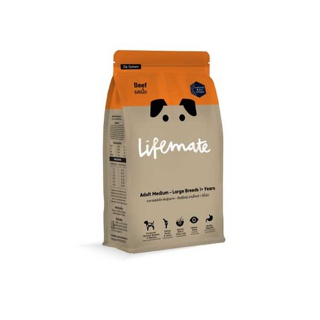 Lifemate อาหารสุนัขโต สำหรับพันธุ์กลาง - พันธุ์ใหญ่ อายุตั้งแต่ 1 ปีขึ้นไป Beef รสเนื้อ 3 กิโลกรัม