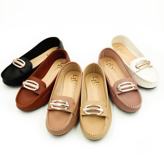 Size 41-45 รองเท้าคัทชู แบบอะไหล่วงรี หนังนิ่ม Lily Shoes [โค้ด SEUWS922 ลด 20%]